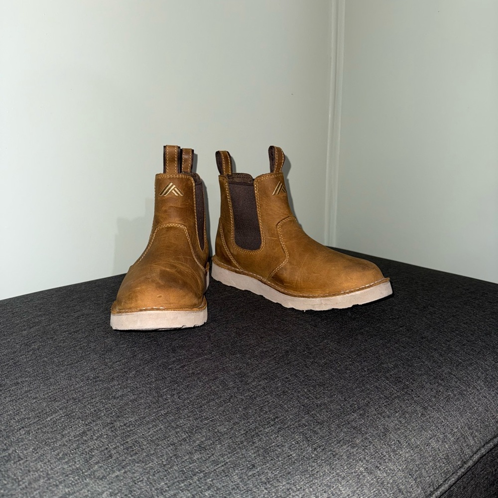 Men's Tan Leather Ankle Boots